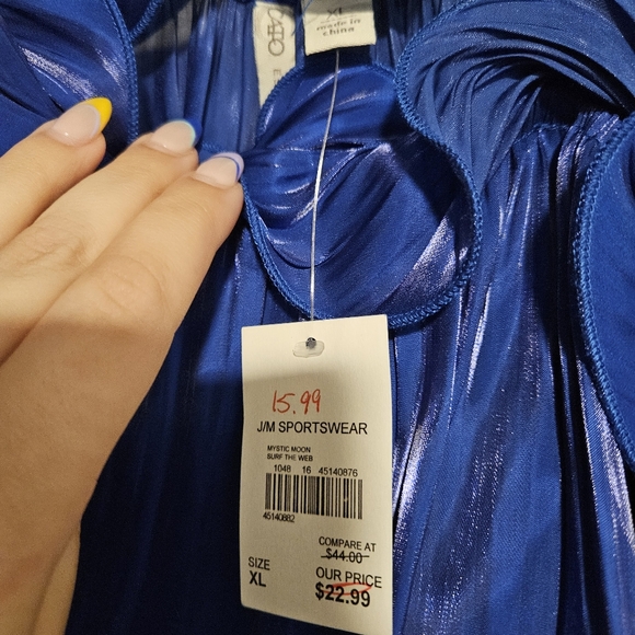 Royal Blue Party Top NWT XL - Picture 2 of 2